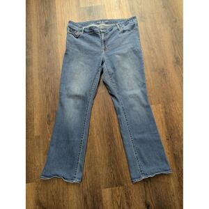 Old Navy Kicker Boot-Cut Jeans Womens 20 Plus Blue Medium Wash Stretch Denim